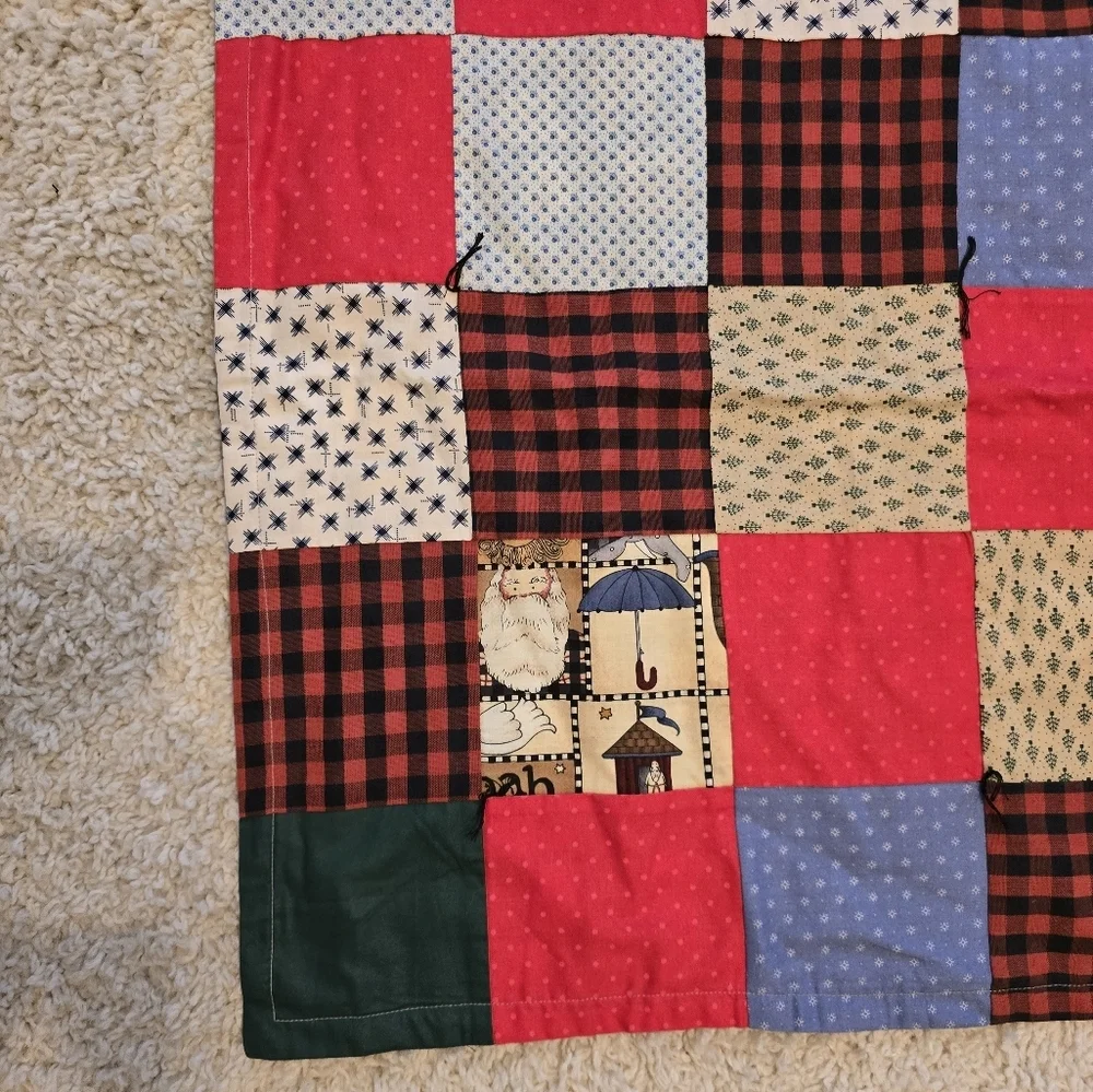 Noah's Ark Child's Quilt Lightweight Handmade EUC
